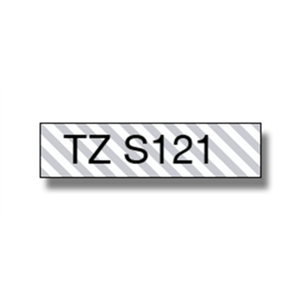 Brother | TZe-S121 Strong Adhesive Laminated Tape | Black on Clear | TZe | 8 m | 9 cm