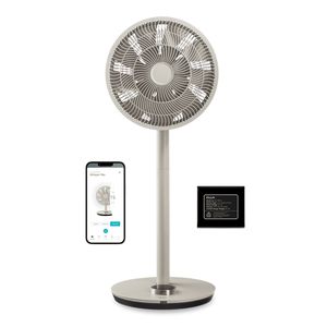 Ventiliatorius Duux Fan with Battery Pack Whisper Flex Smart Stand Fan Greige Diameter 34 cm Number of speeds 26 Oscillation Yes