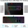 Royal Kludge RK918 RGB Black Wired Mechanical Keyboard | 100%, Red switches, US