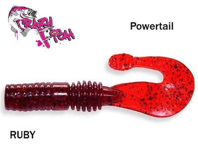 Guminukas aromatizuotas Crazy Fish Powertail Ruby 7cm