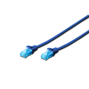 DIGITUS CAT 5e U-UTP patch cable PVC AWG 26/7 length 0.5m color blue