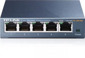 TP-Link TL-SG105 Switch 5x10/100/1000Mbps, Metal case, IEEE 802.1p QoS