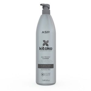 A.S.P. Luxury Haircare Kitoko Age Prevent Cleanser Stiprinamasis šampūnas slenkantiems plaukams, 1000ml