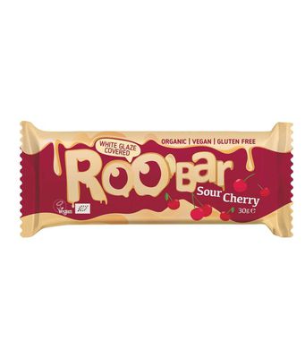 Vyšnių skonio batonėlis su baltuoju šokoladu – Roobar