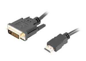 LANBERG CA-HDDV-20CU-0018-BK cable HDMI -> DVI-D 24+1 M/M Dual Link 4K 30Hz. black 1.8m