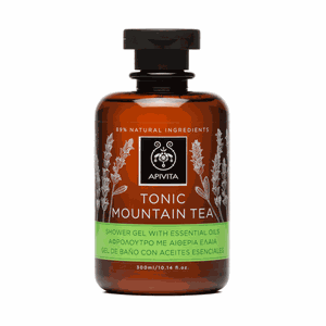 APIVITA tonizuojantis prausiklis su kalnų arbata 250 ml