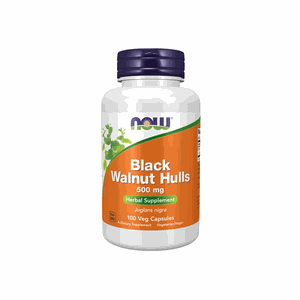 NOW 500 mg kapsulės BLACK WALNUT HULLS N100 