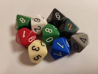 Chessex d10 Polyhedral Dice (1 Vnt)