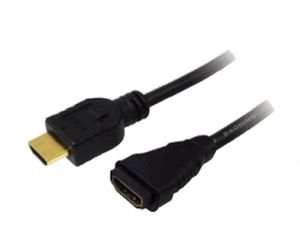 LOGILINK CH0056 - Cable HDMI - HDMI 1.4 male / female version Gold lenght 2m