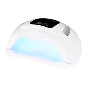 UV/LED nagų lempa S1 Glow  DUAL 168W White Silver (1)