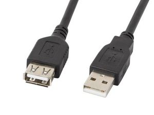 LANBERG CA-USBE-10CC-0050-BK extension cable USB 2.0 AM-AF 5m black