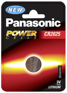 1x100 Panasonic CR 2025 maitinimo elementai
