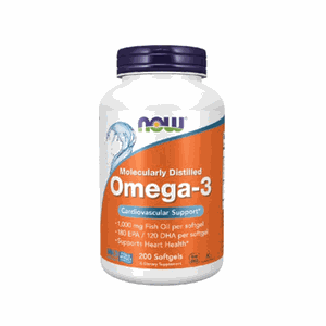 NOW 1000 mg minkštosios kapsulės Omega 3 N200