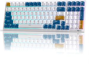 Royal Kludge RK98 Klein Blue Wireless Mechanical Keyboard | 98%, Hot-swap, Red switches, US