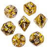 REBEL RPG dice set - Dense core - Gold (white numbers)