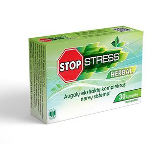 Maisto papildas STOP STRESS HERBAL nervų sistemai N30