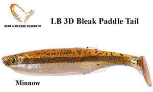 Savage gear LB 3D Bleak Paddle Tail guminukas Minnow 13 cm