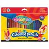 **Spalvoti pieštukai Colorino Kids JUMBO, trikampiai, trumpi, 20 spalvų