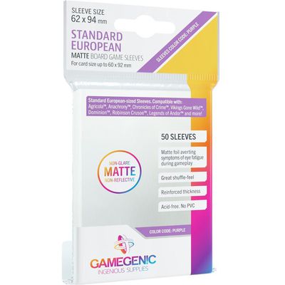 Gamegenic Matte Board Game Sleeves – Standard European