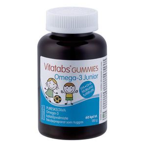 Hankintatukku Vitatabs Omega-3 Junior Gummies Kramtomi tuti-fruti skonio omega-3 gunimukai vaikams, N60
