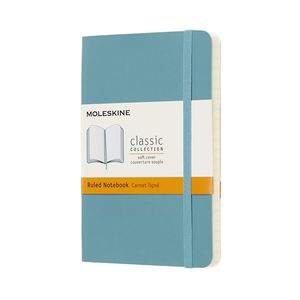 Užrašų knygutė Moleskine Classic, 9x14cm, linijomis, minkštu viršeliu, mėlynos spalvos