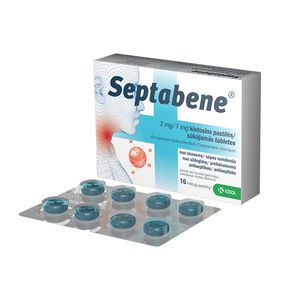 Septabene 3 mg/1 mg kietosios pastilės N16 