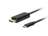 Lanberg USB-C to DisplayPort Cable, 1 m 4K/60Hz, Black