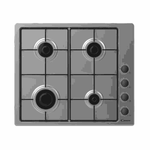 Candy | CHW6LBX | Hob | Gas | Number of burners/cooking zones 4 | Rotary knobs | Stainless steel