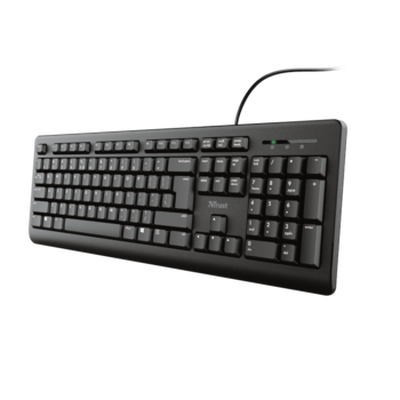 Trust TK-150 Full-size keyboard with silent keys and spill-resistant design