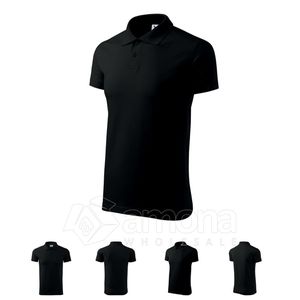 Polo marškinėliai MALFINI Single J. Black, unisex