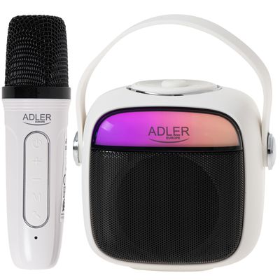 Bluetooth kolonėlė Karaoke Speaker With Microphone | AD 1199W | Bluetooth | White | Portable | Wireless connection