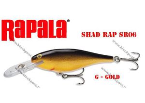 Rapala vobleris Shad Rap Gold 6 cm