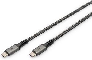 DIGITUS USB 4.0 Typ-C Cable 1m AL-Case PP braid 8K/60Hz PD3.0