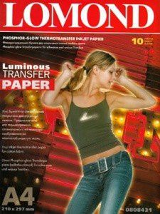 Termopernešimo popierius Lomond Thermotransfer Inkjet Paper A4, 10 lapų, Fluorescent