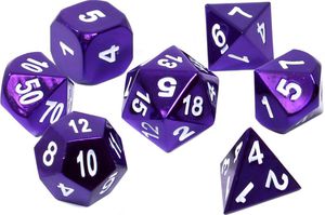 REBEL RPG Dice Set - Metal - Metallic Purple