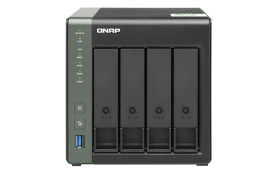 Diskų masyvas QNAP 4-Bay QTS NAS TS-431KX-2G Up to 4 HDD/SSD Hot-Swap, AL314 Quad-Core, Processor frequency 1.7 GHz, 2 GB, DDR3L, 2x1GbE, 1x10GbE, 3x