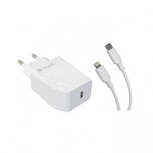 Travel Charger PD 20W + Type-C Lightning  By Muvit White