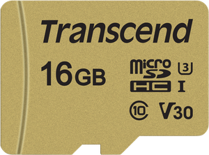 TRANSCEND GOLD 500S MICROSD W/ADP (V30) R95/W60 16GB