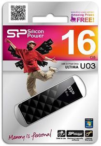 SILICON POWER memory USB Ultima U03 16GB USB 2.0 Black