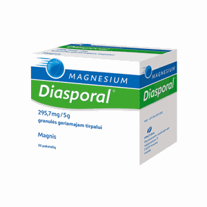 Magnesium Diasporal 295,7 mg/5 g granulės geriamajam tirpalui N50