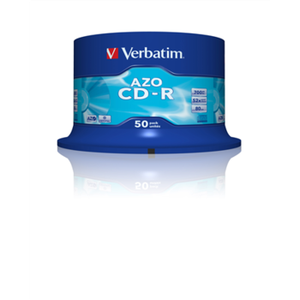 VERBATIM CD-R 80 min.  700 MB 52x 50-pack spindle DataLife Plus crystal surface