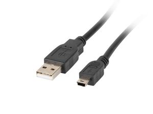 Lanberg USB 2.0 mini cable AM-BM5P 1.8M black (CANON) Ferrite