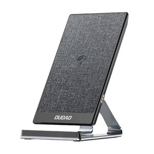 Dudao A10Pro wireless charger with a stand, 15W (gray)