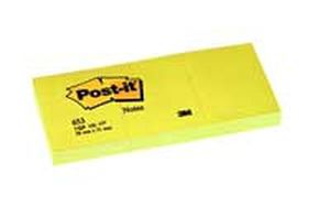 *Lipnūs lapeliai Post-it, 38x51mm, 3x100 lapelių, geltonos spalvos