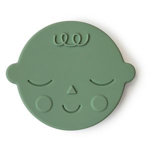 Mushie silikoninis kramtukas Face Pistachio, žalias