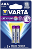 1x2 Varta Lithium Micro AAA LR 03