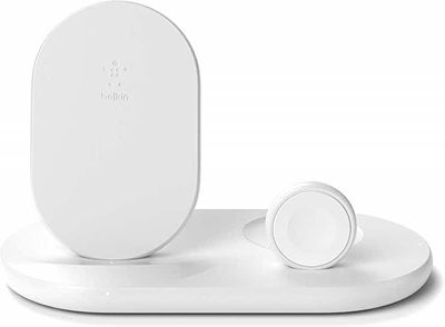 Belkin 3-in-1 wirel. Charger for Apple Watch/iPhone, white