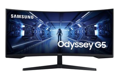 Samsung Odyssey G5 G55T Monitorius 34'' VA LED Curved, UWQHD 3440x1440, 1ms, 250 cd/m2, 165Hz, Juoda