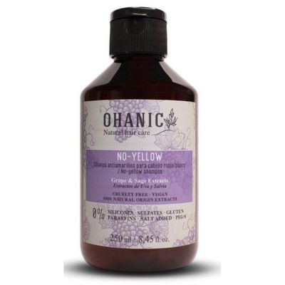 OHANIC No-Yellow Shampoo Geltonumą neutralizuojantis šampūnas, 250 ml 