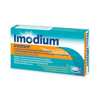 Imodium instant 2 mg burnoje disperguojamos tabletės N6